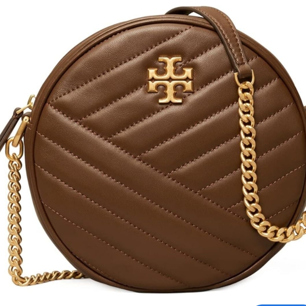 TORY BURCH Kira Chevron Quilted Leather Circle Crossbody